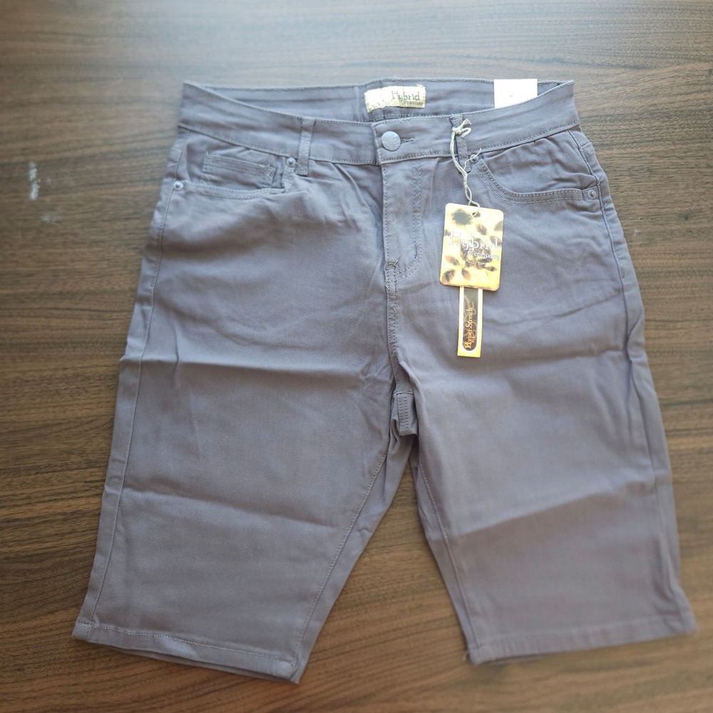 Hybrid & Company charcoal stretch bermuda